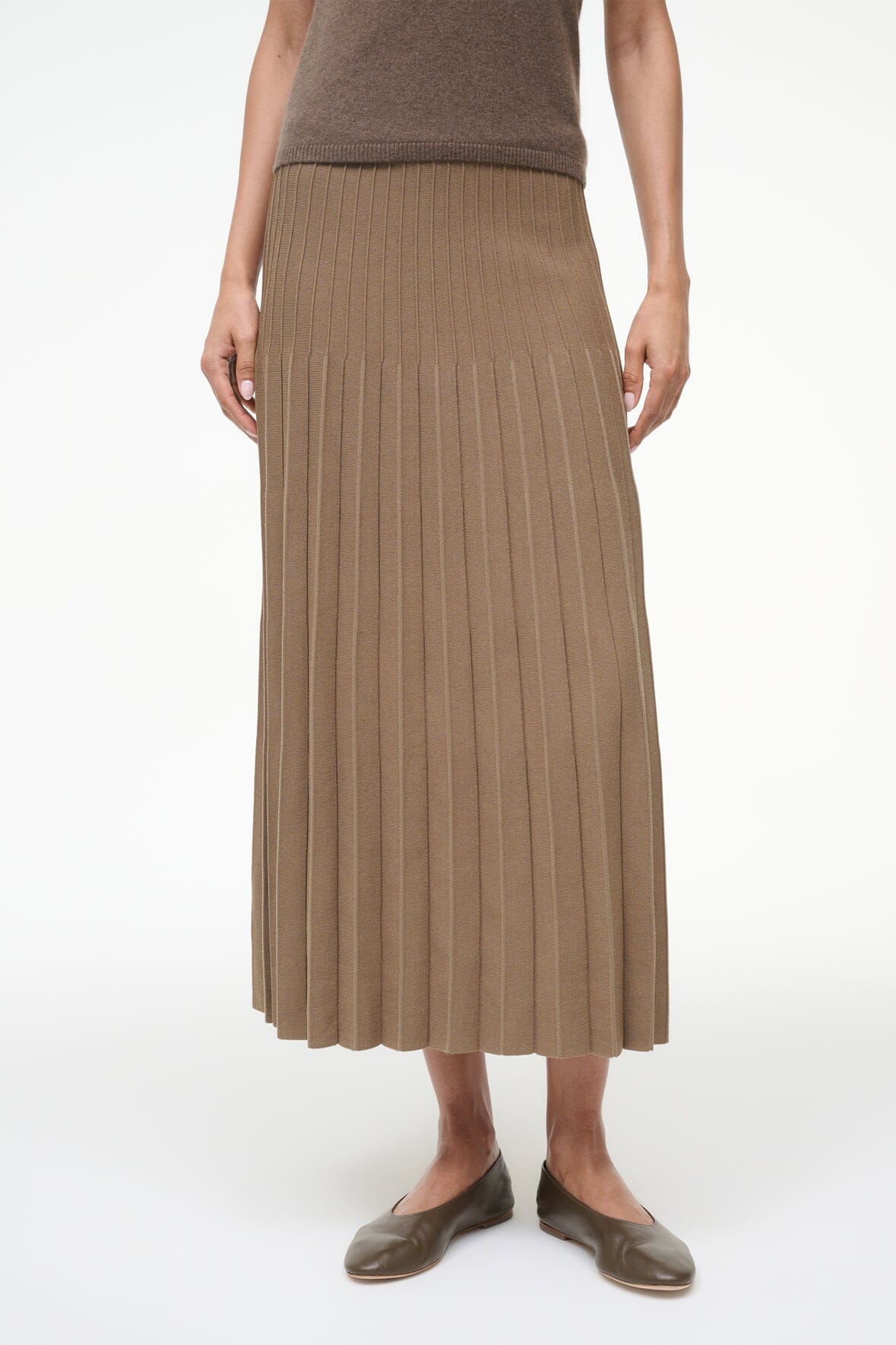 STAUD Clothing Lena Skirt Taupe