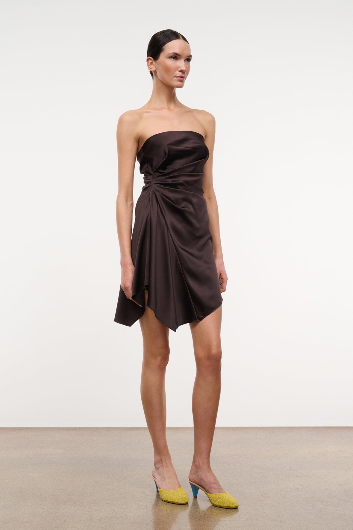 STAUD Dresses|Clothing|New In Adriana Silk Dress Earth