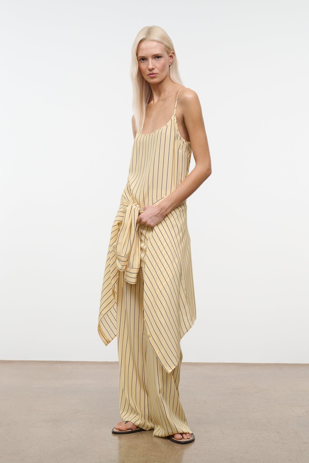 STAUD Dresses|Clothing Irena Silk Dress Monday Stripe