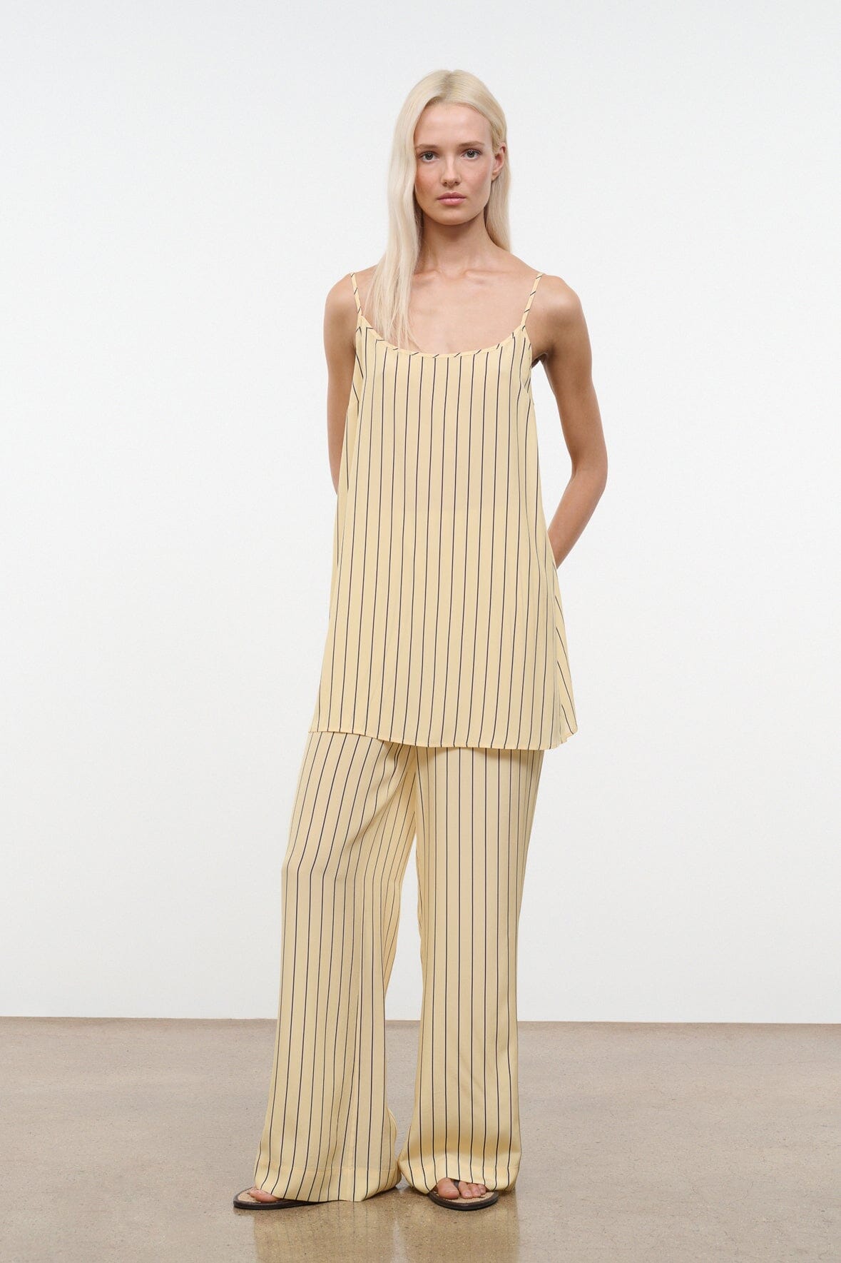 STAUD Dresses|Clothing Irena Silk Dress Monday Stripe