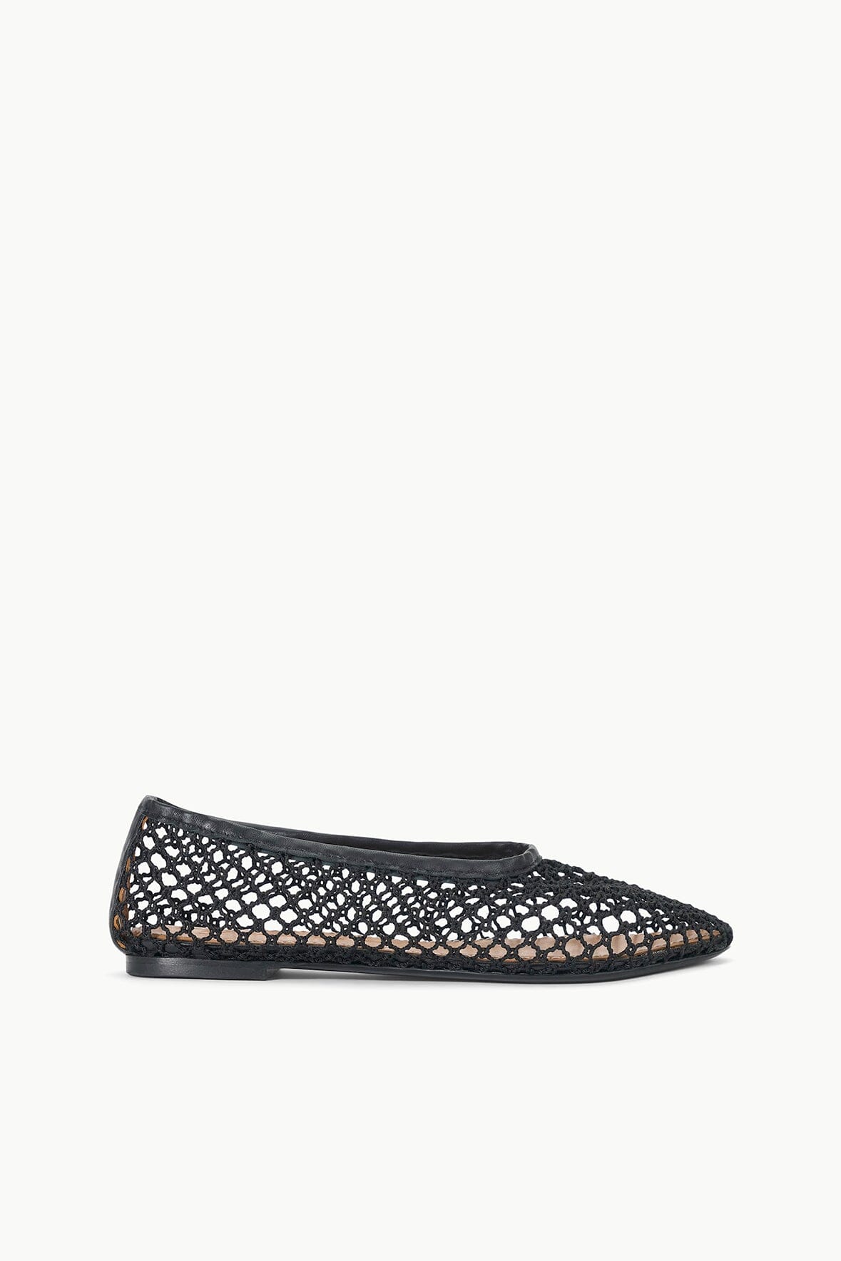 STAUD Shoes Alba Ballet Black Netting