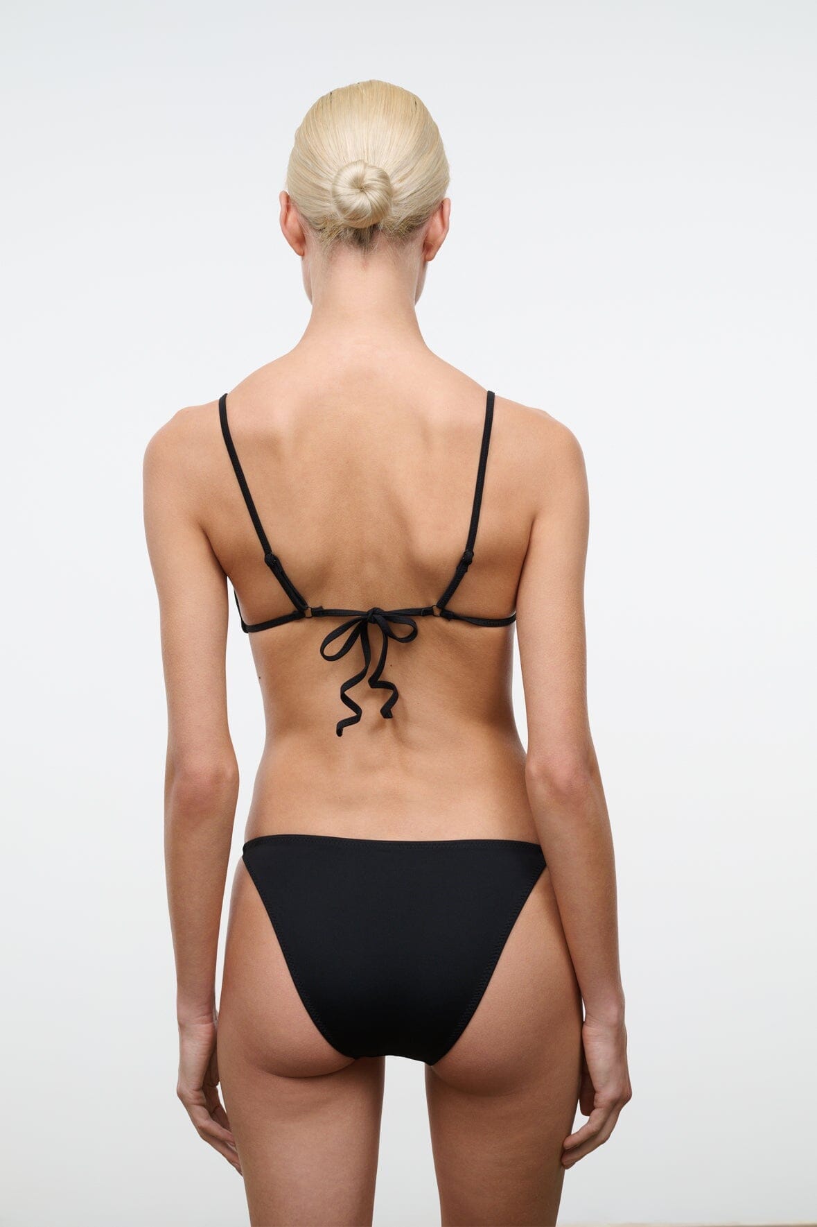 STAUD Swimwear Alexis Triangle Top Black