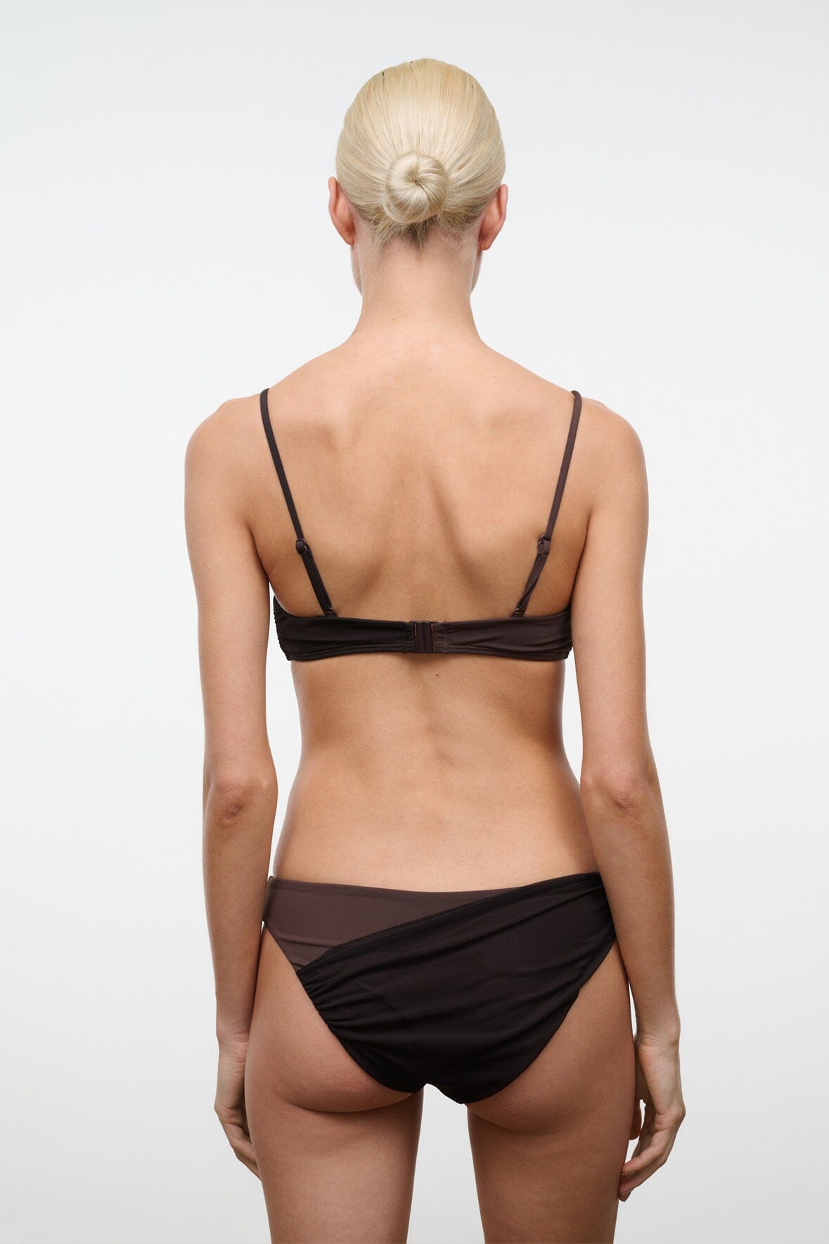 STAUD Swimwear La Mer Bikini Top Espresso Dark Chocolate