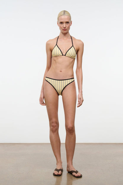 STAUD Swimwear Lido Triangle Bikini Top Monday Stripe