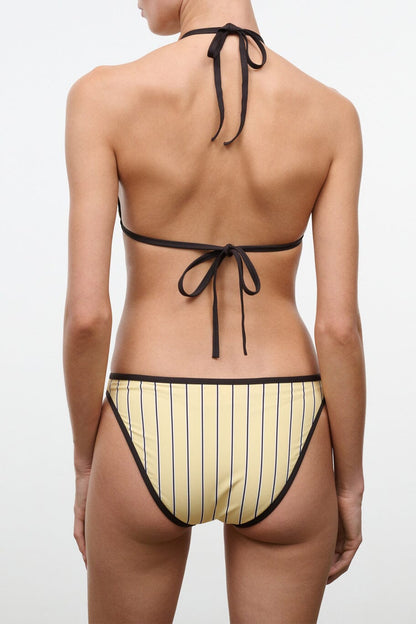 STAUD Swimwear Lido Triangle Bikini Top Monday Stripe