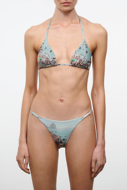 STAUD Swimwear Lido Triangle Bikini Top Endless Summer