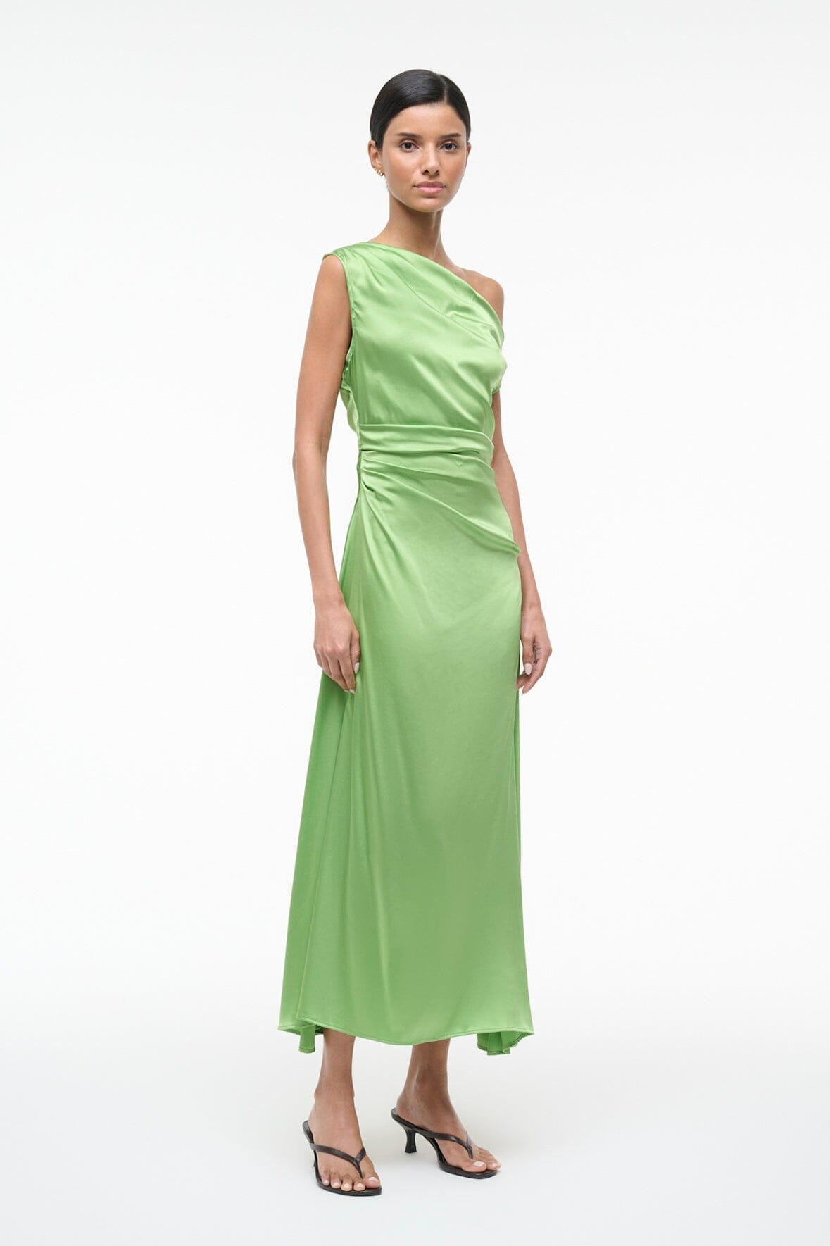 STAUD Sale Phare Silk Dress Sprout