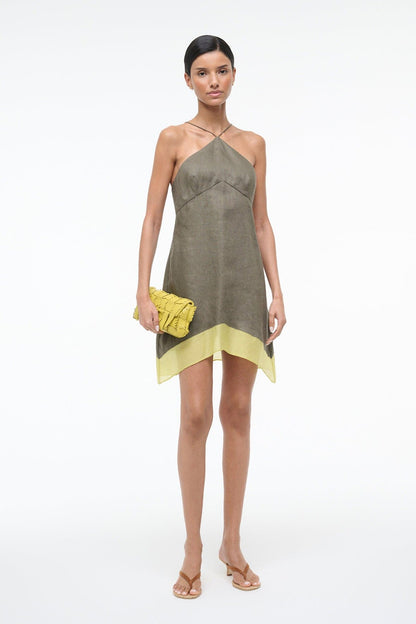 STAUD Sale Leaf Clutch Citron
