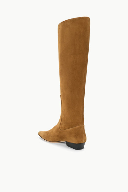 STAUD Shoes Wally Flat Boot Tan Suede