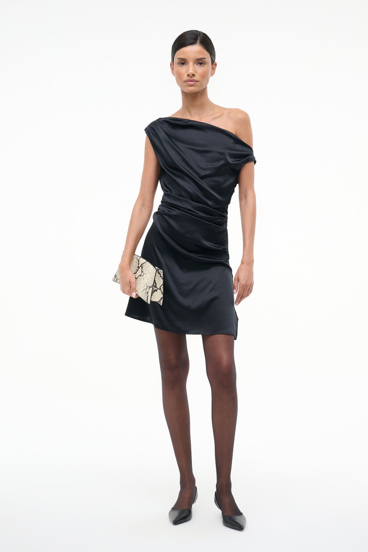STAUD Dresses|Clothing Mini Phare Silk Dress Black