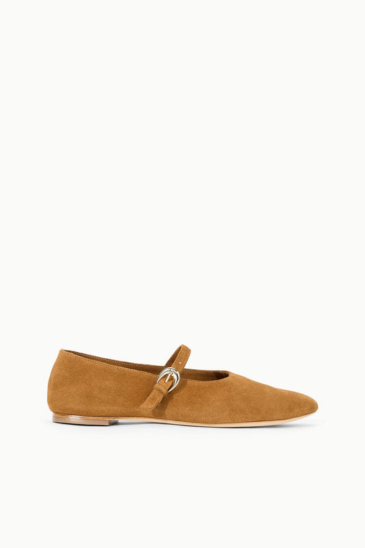 STAUD Sale Alba Mary Jane Ballet Flat Tan