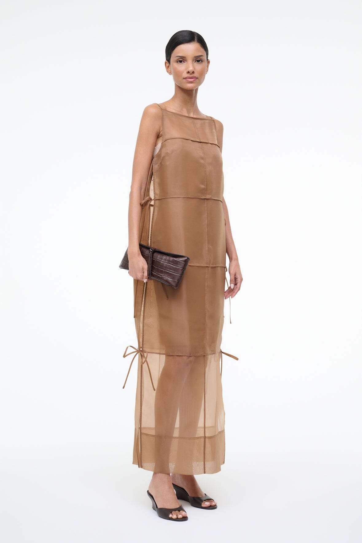 STAUD Sale Chandler Dress Walnut