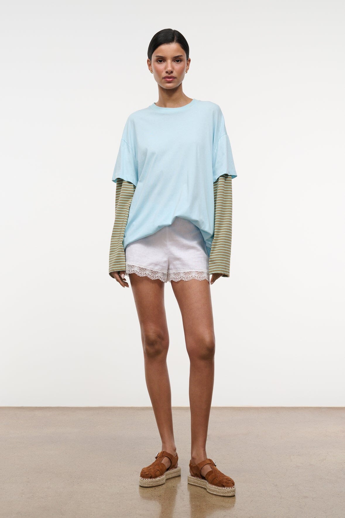 STAUD Sale William Tee Clarity Porto Stripe